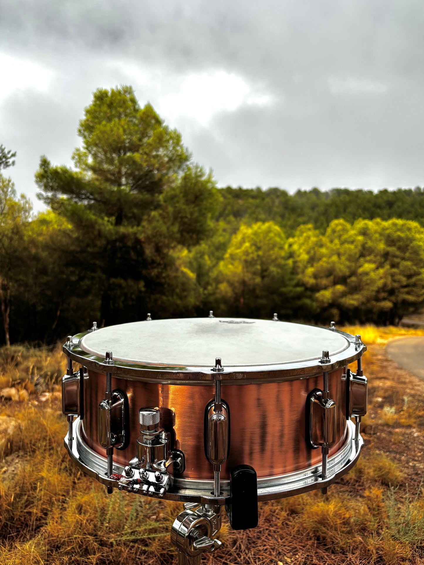 Caja Artesanal Percuartesanal 14” x 5,5” – Aluminio Recubierto en Cobre. Modelo C.A