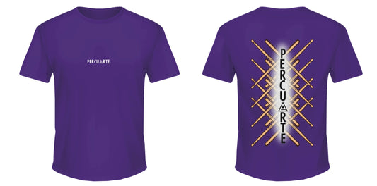 CAMISETA PERCUARTE MORADA Y COMOR